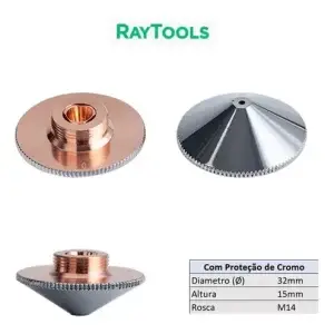 BICO DUPLO 2,0mm COM PROTEÇÃO CROMO RAYTOOLS