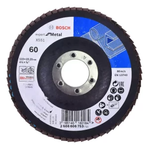 DISCO FLAP LIXA 60 GRAÔS 115MM (4 1/2"")  BOSCH